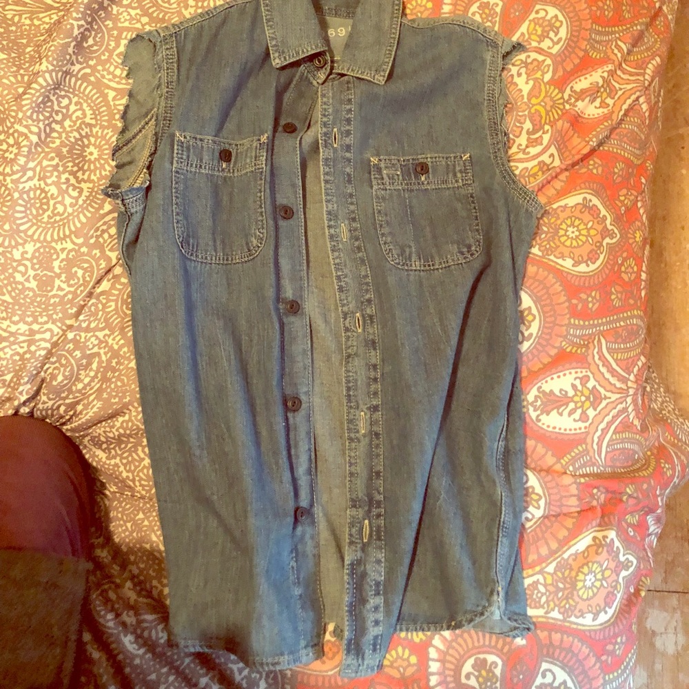 cut off jean jacket